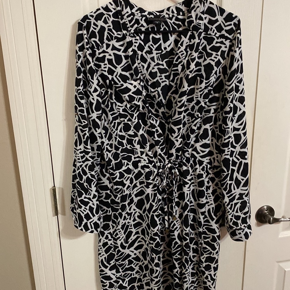 Metaphor Black & White  Print Mini Dress